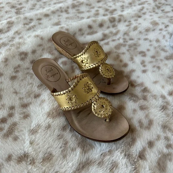 Jack Rogers Metallic Gold Sandals - Picture 2 of 4